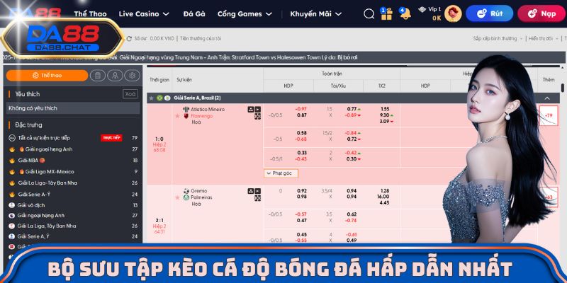 Bộ sưu tập kèo cá độ bóng đá hấp dẫn nhất 