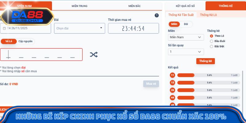 Những bí kíp chinh phục xổ số DA88 chuẩn xác 100%